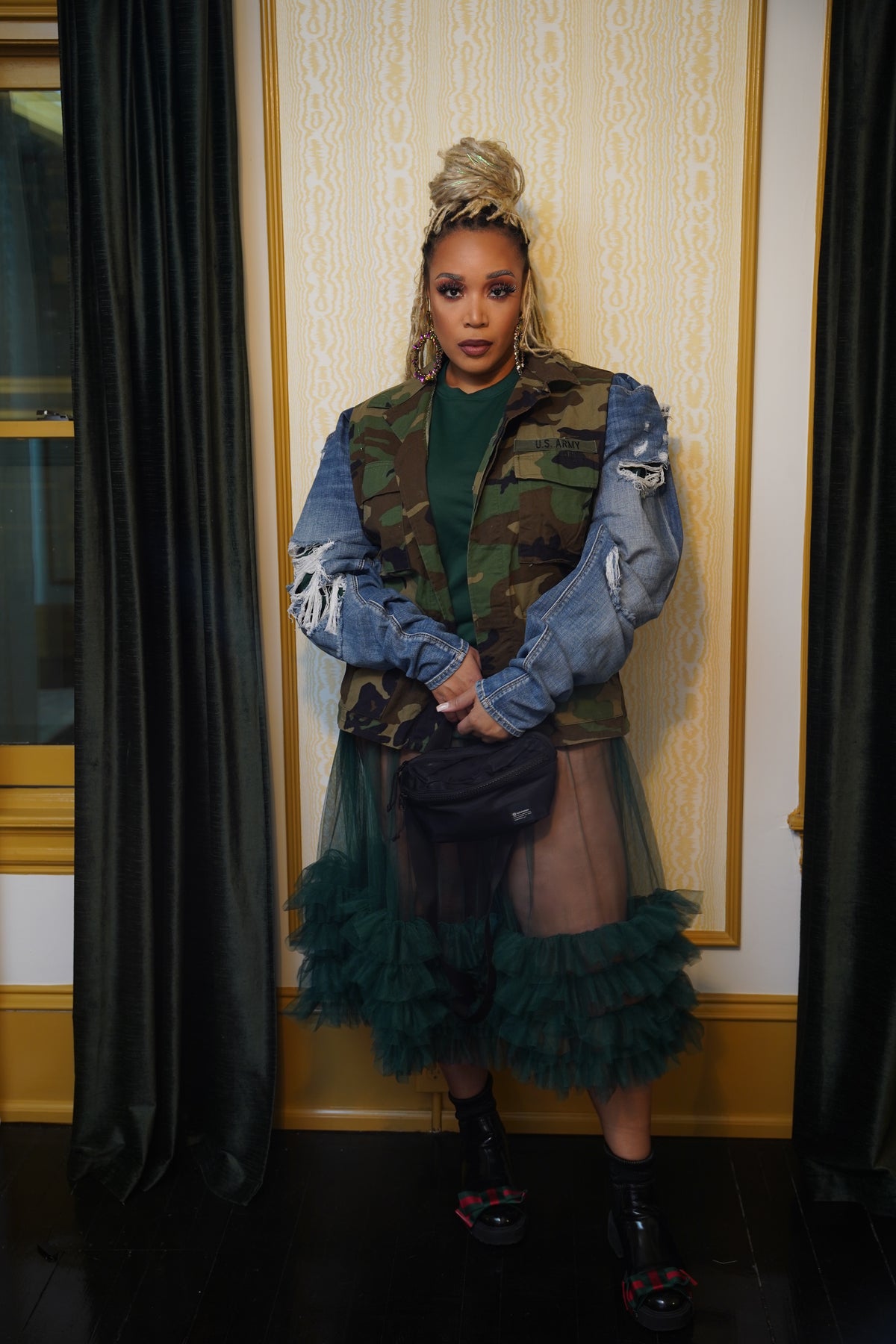 “CasualTea” Denim/Camo Jacket