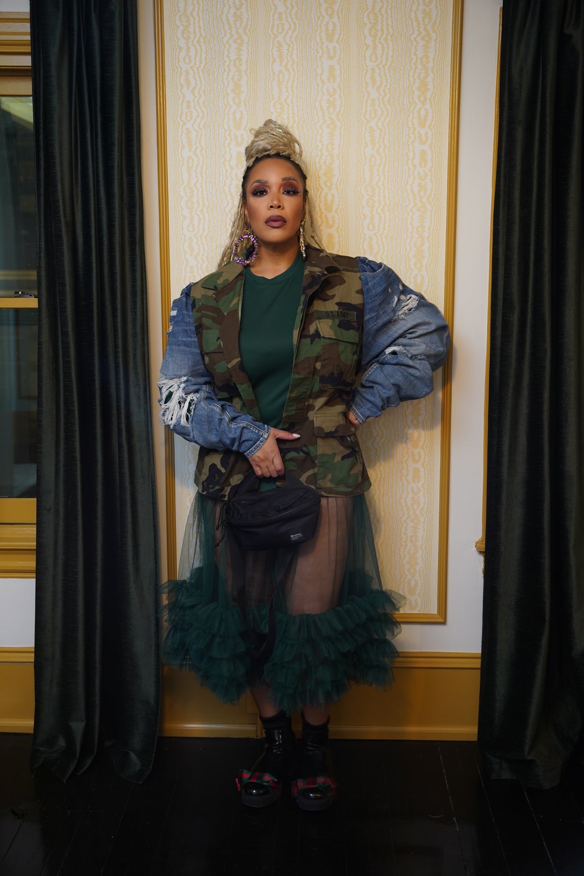 “CasualTea” Denim/Camo Jacket