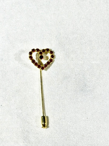 Heart stick pin