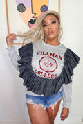 “Hillman Girl” Ruffle Sweatshirt